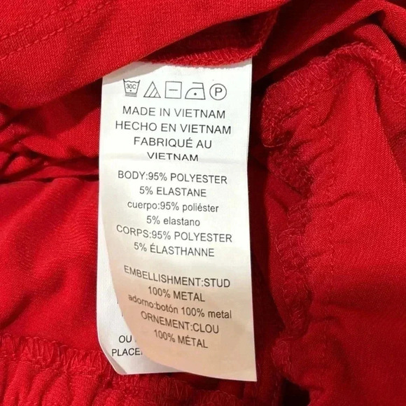 Michael Kors Gold Rhinestone V-Neck Long Sleeve Wrap Top - Size M - Picture 12 of 12